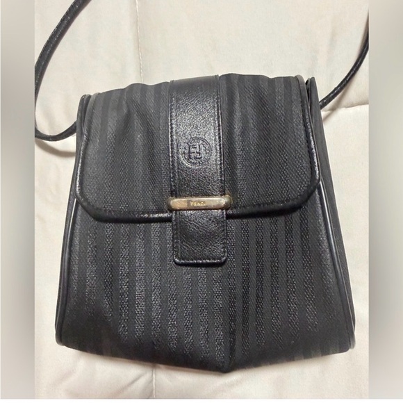 Fendi Handbags - Fendi Black Textured Leather Crossbody Bag. Authentic!